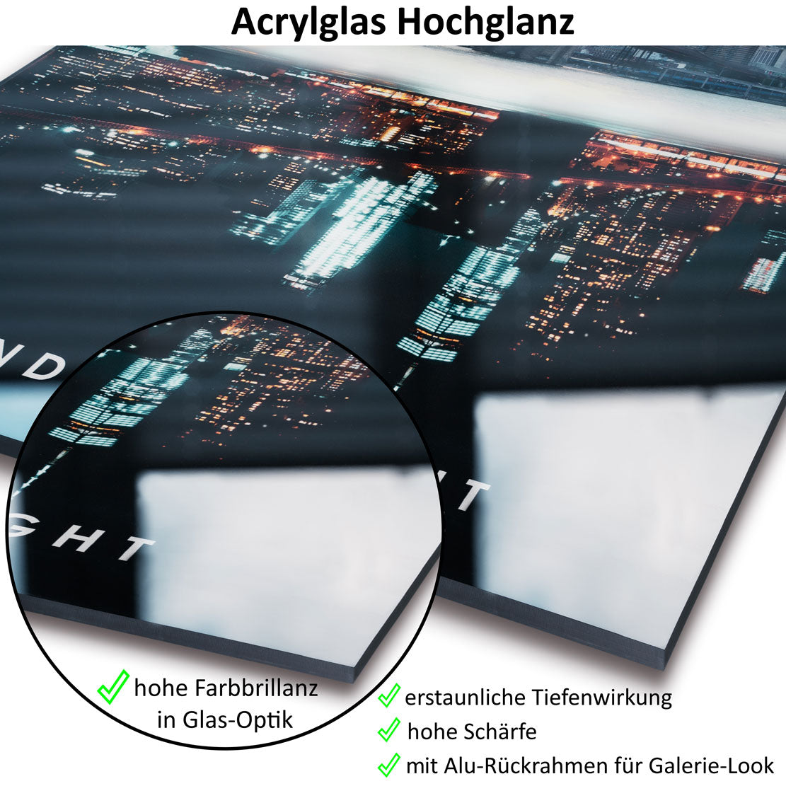 Abstrakt New York USA Splash Dark Style Wandbild Kunstwerk