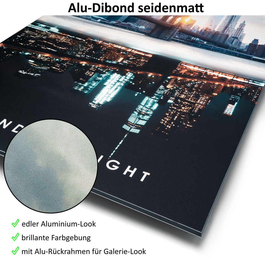 Abstrakt New York USA Splash Dark Style Wandbild Kunstwerk