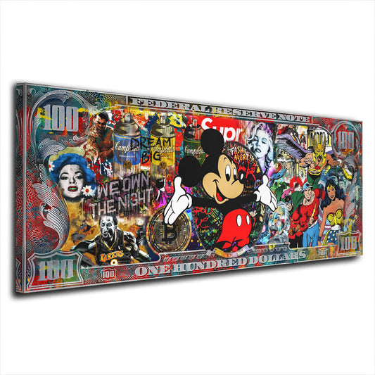 Pop Art Maus All Style Comic Wandbild Kunstwerk
