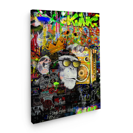 Graffiti Street Art Monkey Style Wandbild Kunstwerk