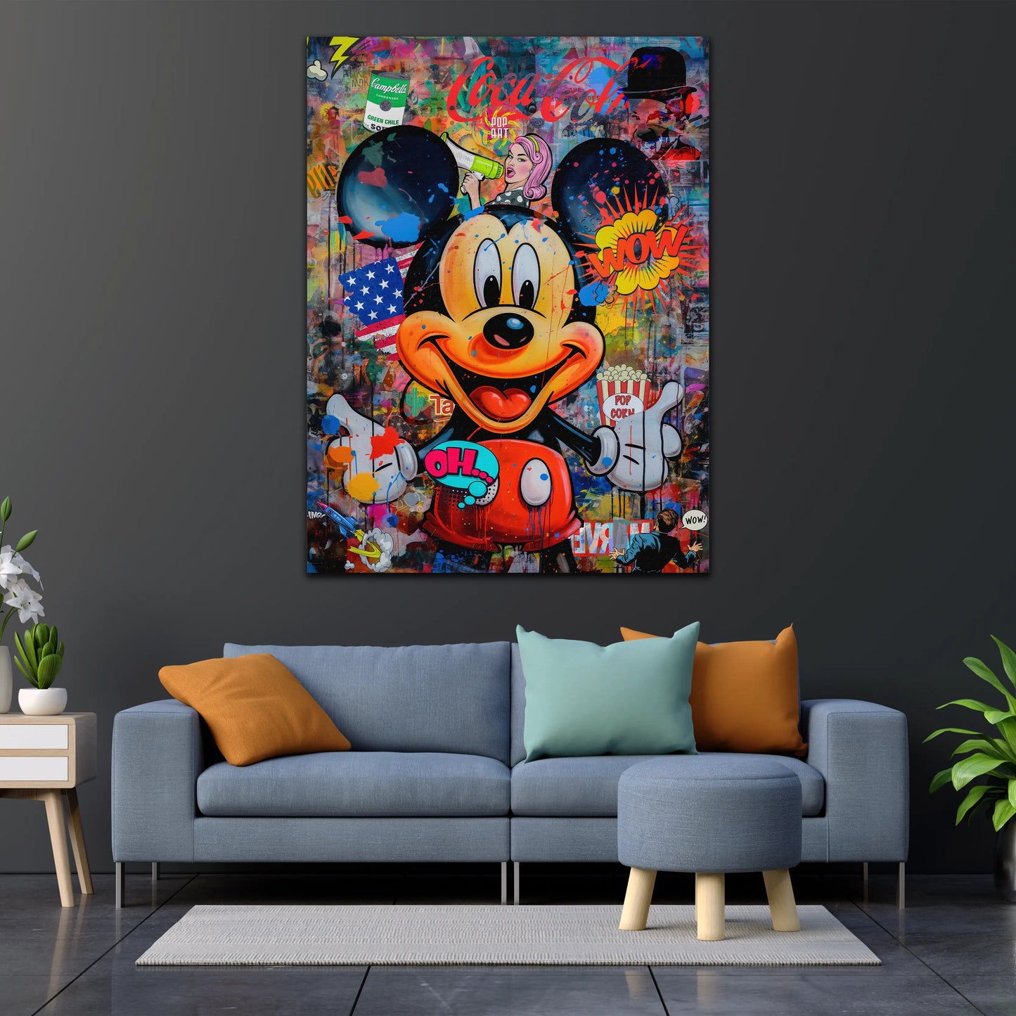 Maus Pop Art Style Wandbild Kunstwerk