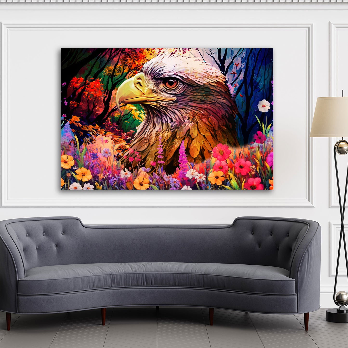 Abstrakt Adler in der Natur Wandbild Kunstwerk