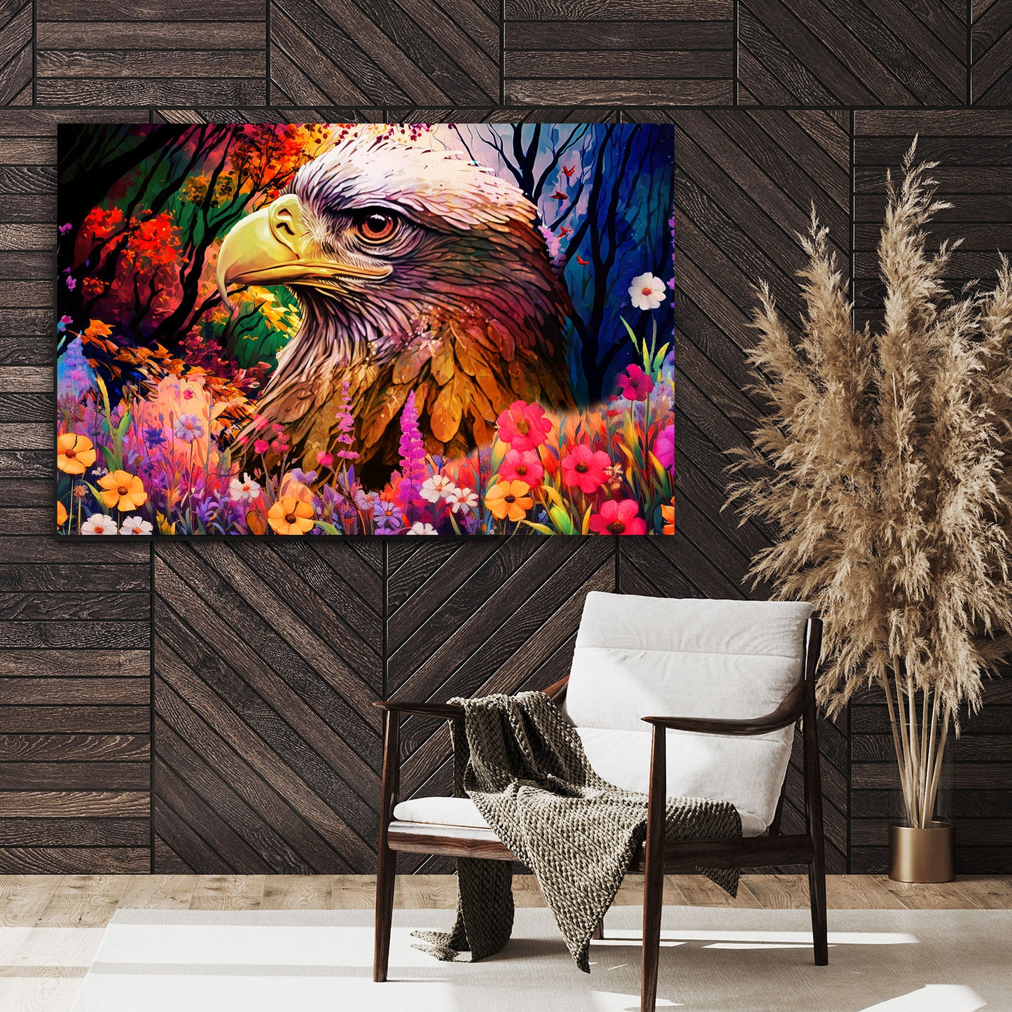 Abstrakt Adler in der Natur Wandbild Kunstwerk