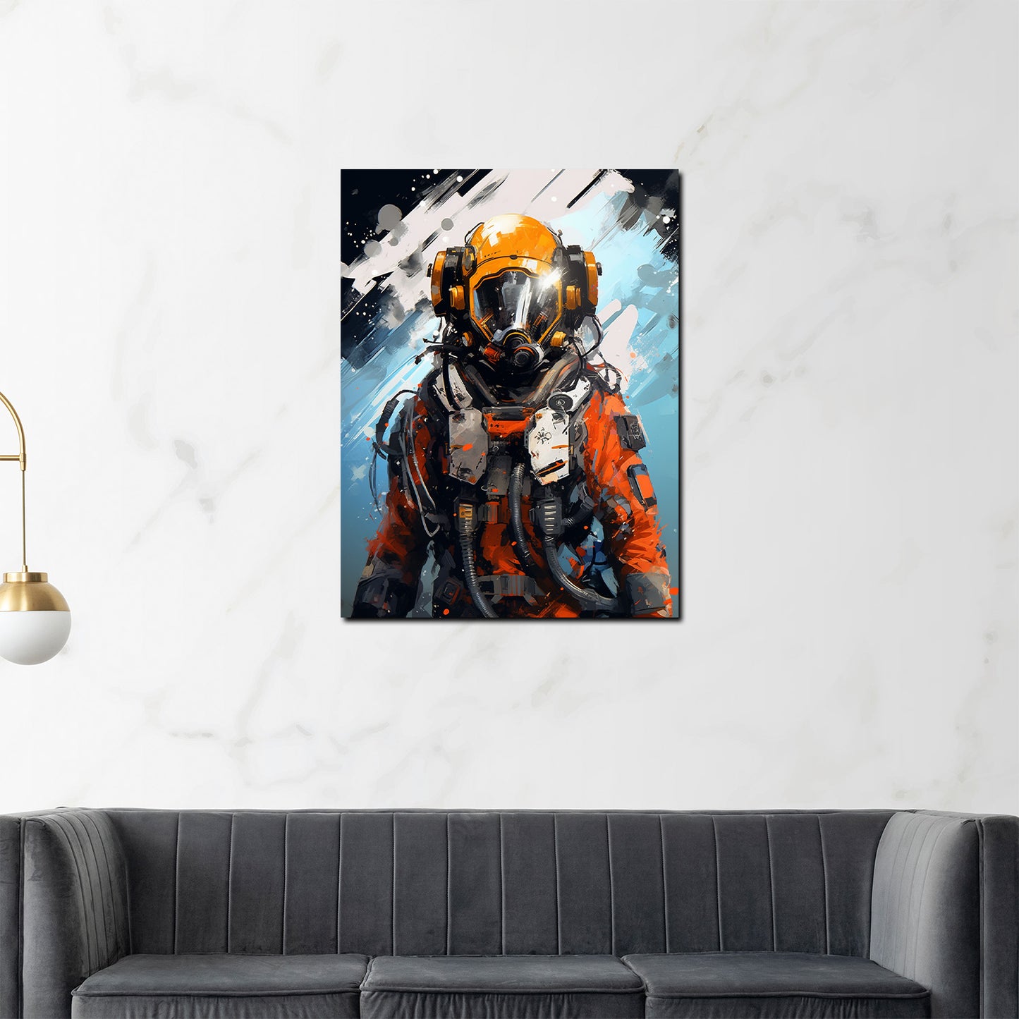 Abstrakt, Astronaut Weltraum Wandbild Kunstwerk