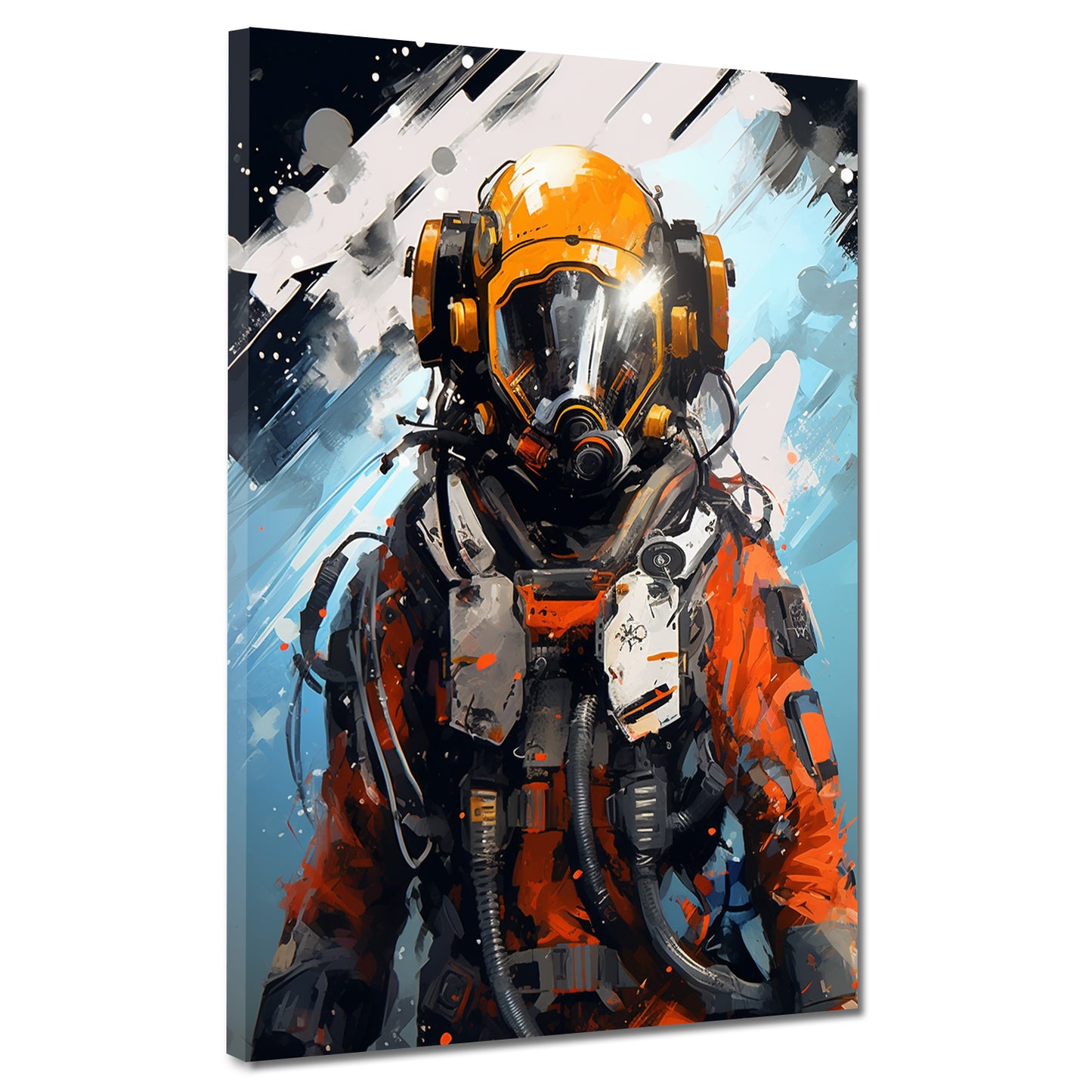 Abstrakt, Astronaut Weltraum Wandbild Kunstwerk