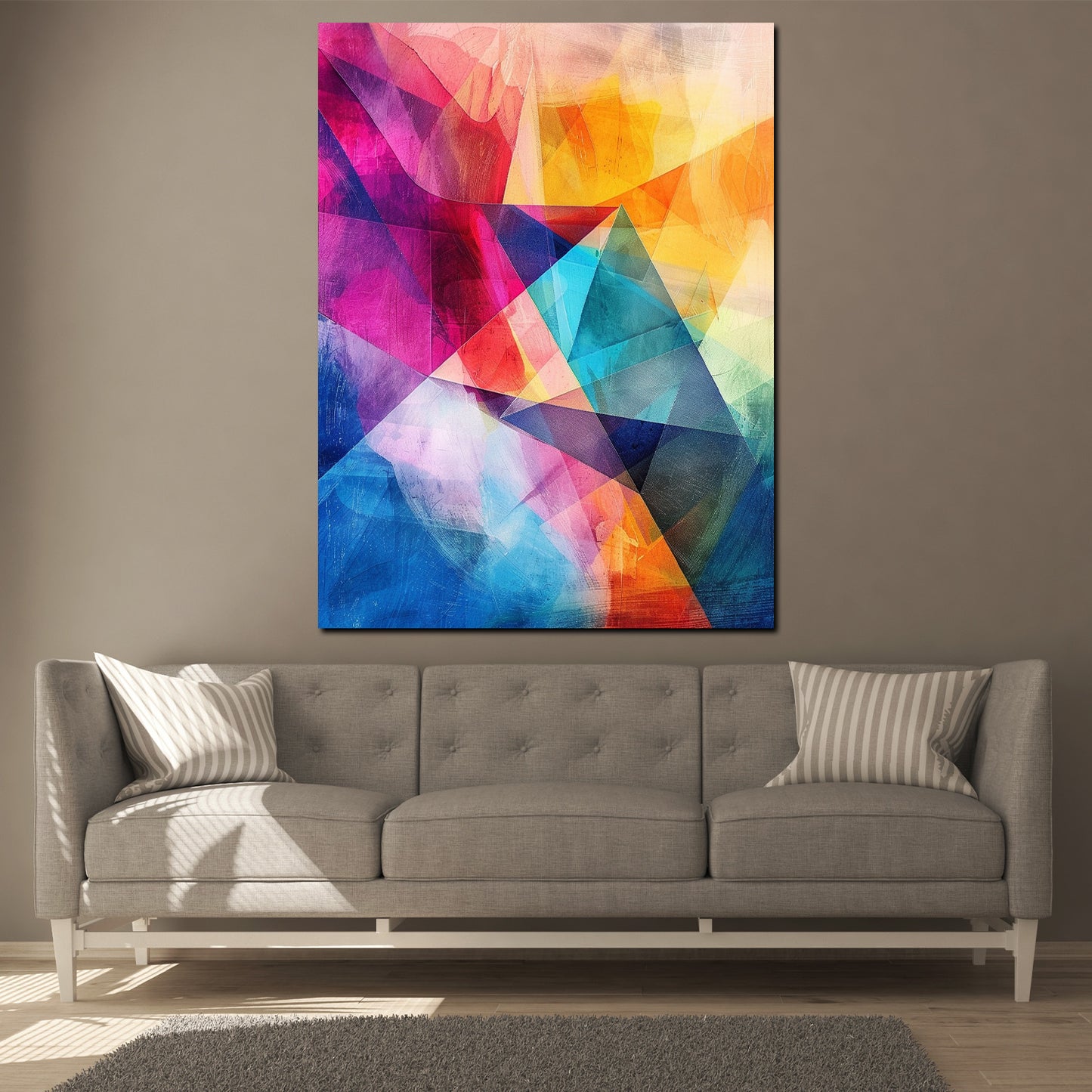 Abstrakt Dreieck Colour Wandbild Kunstwerk