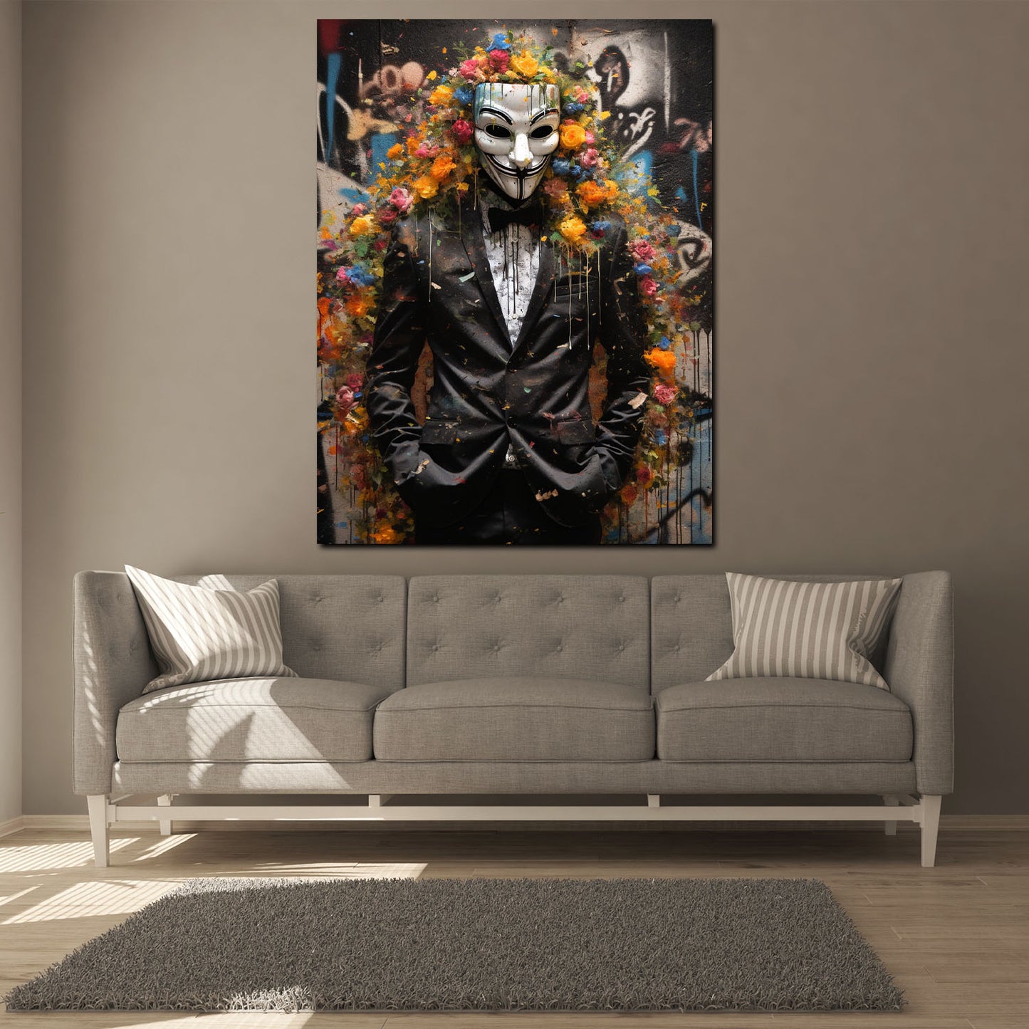 Anonymous Street Art Abstract Style Wandbild Kunstwerk