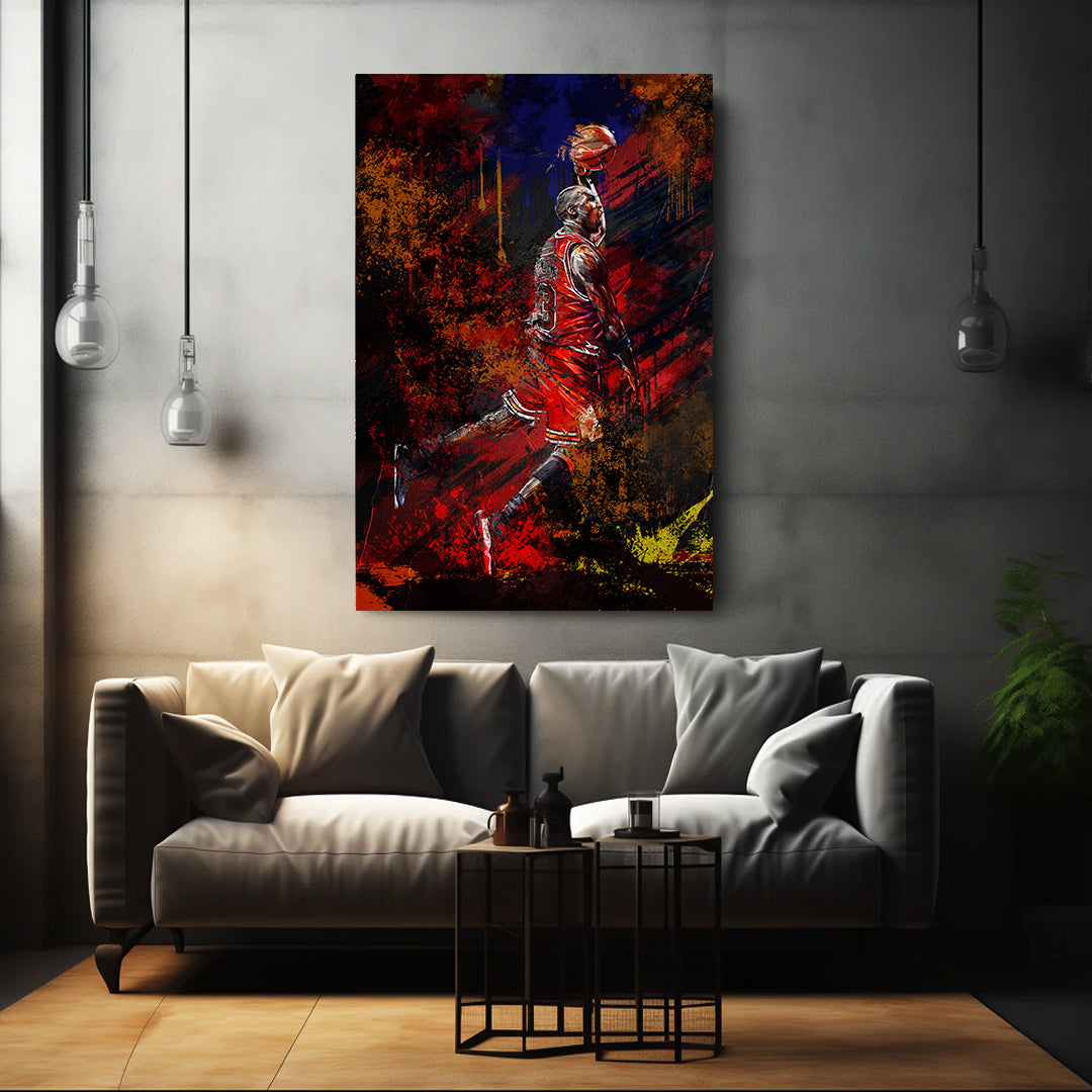 Basketball Spieler abstrakt Wandbild Kunstwerk