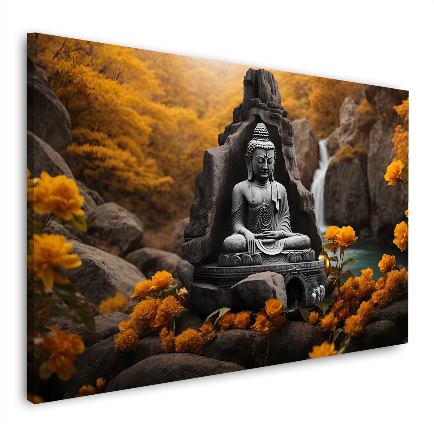Buddha in der Natur Wandbild Kunstwerk