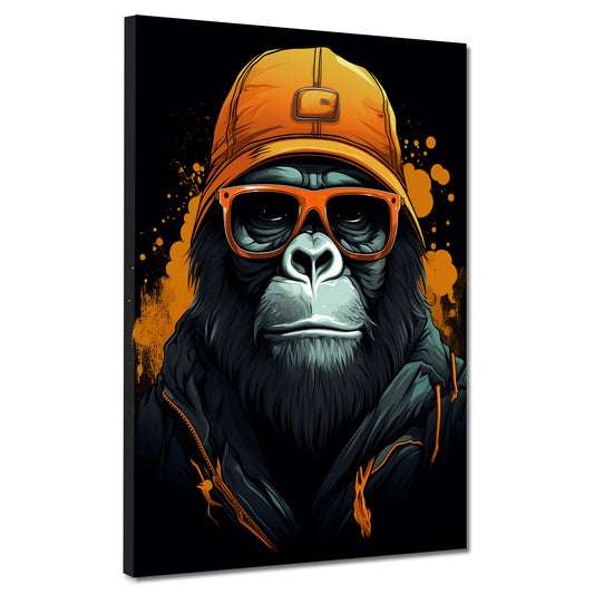 Cool Gorilla Wandbild Kunstwerk