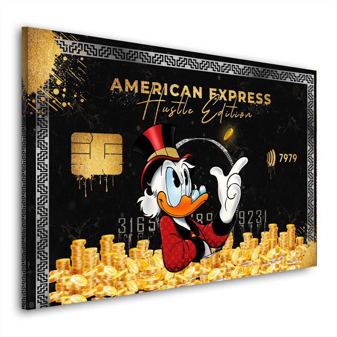 Duck Success Card, Motivation Wandbild Kunstwerk