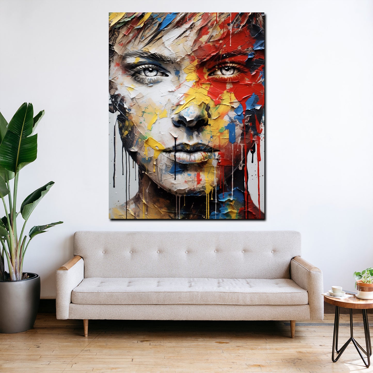 Gesicht Frau abstrakt Beautiful Eyes Wandbild Kunstwerk
