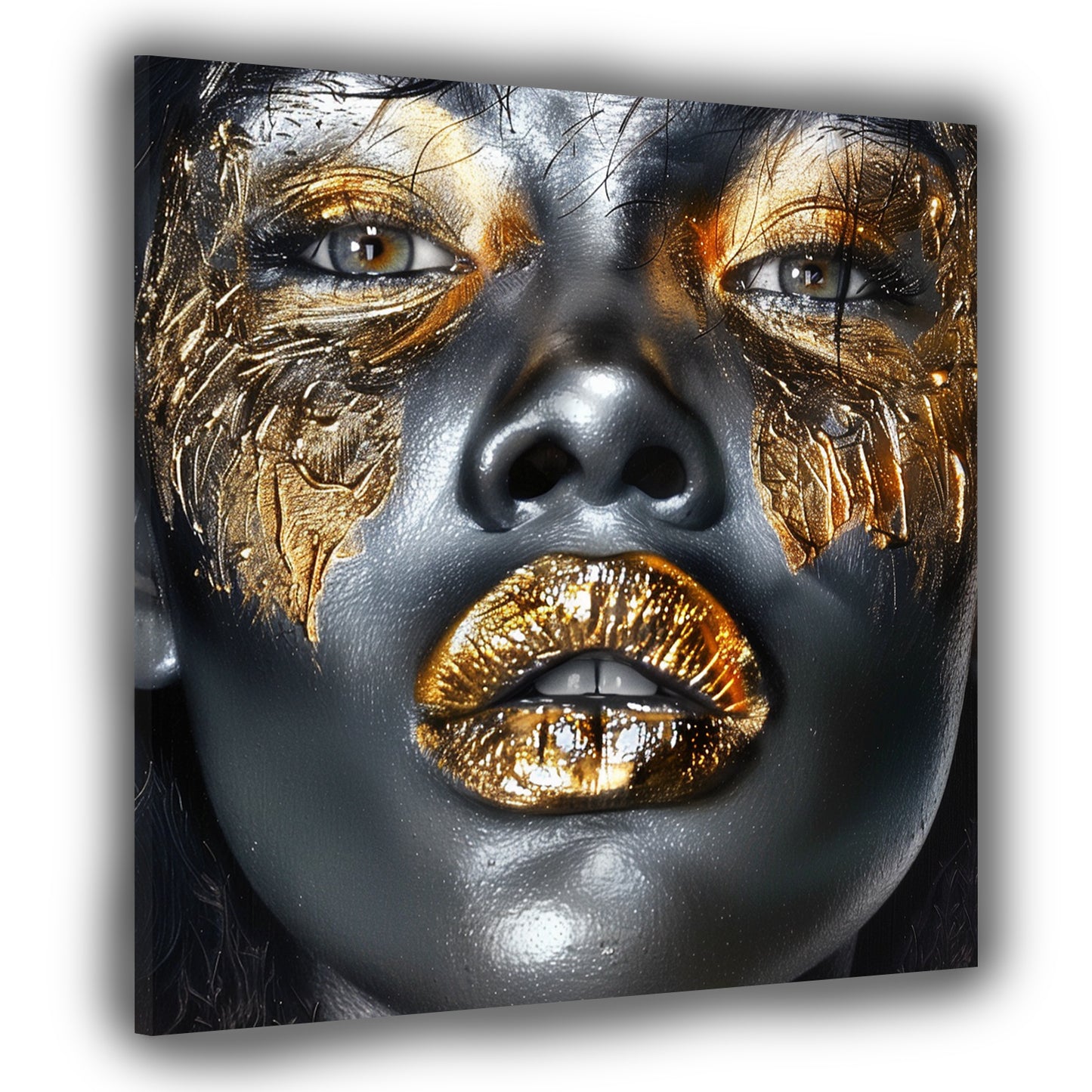Gesicht und Lippen Frau Face Art Wandbild Kunstwerk