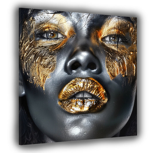 Gesicht und Lippen Frau Face Art Wandbild Kunstwerk