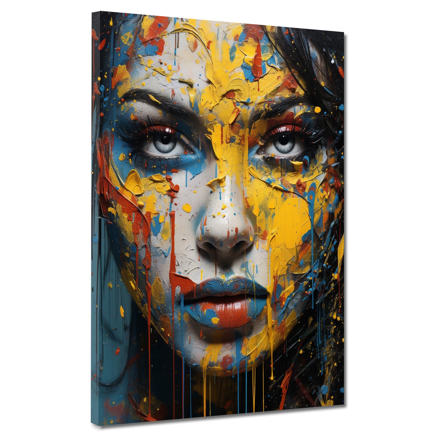 Gesicht wunderschöne Frau Abstract Style Wandbild Kunstwerk