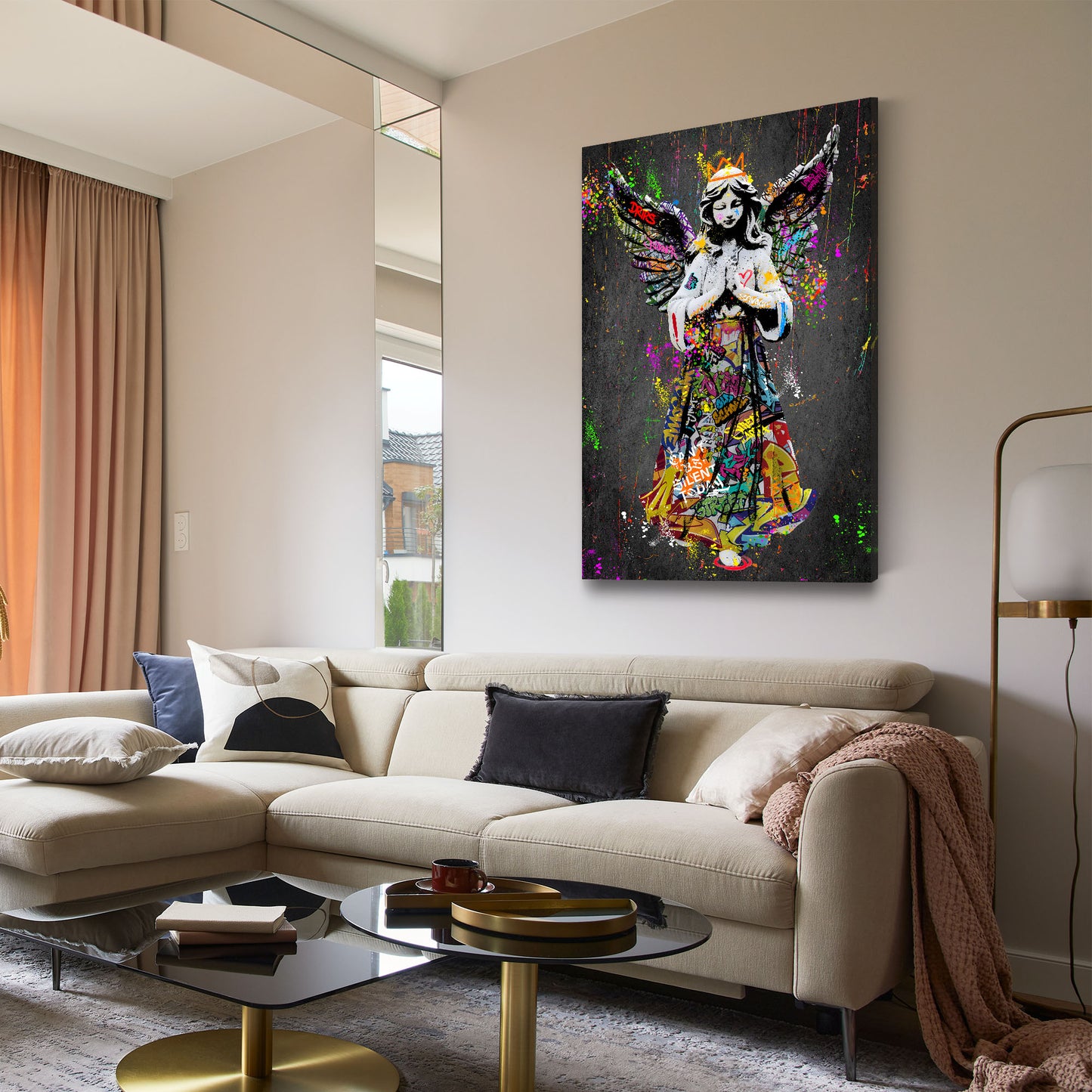 Graffiti Street Art Engel Wandbild Kunstwerk
