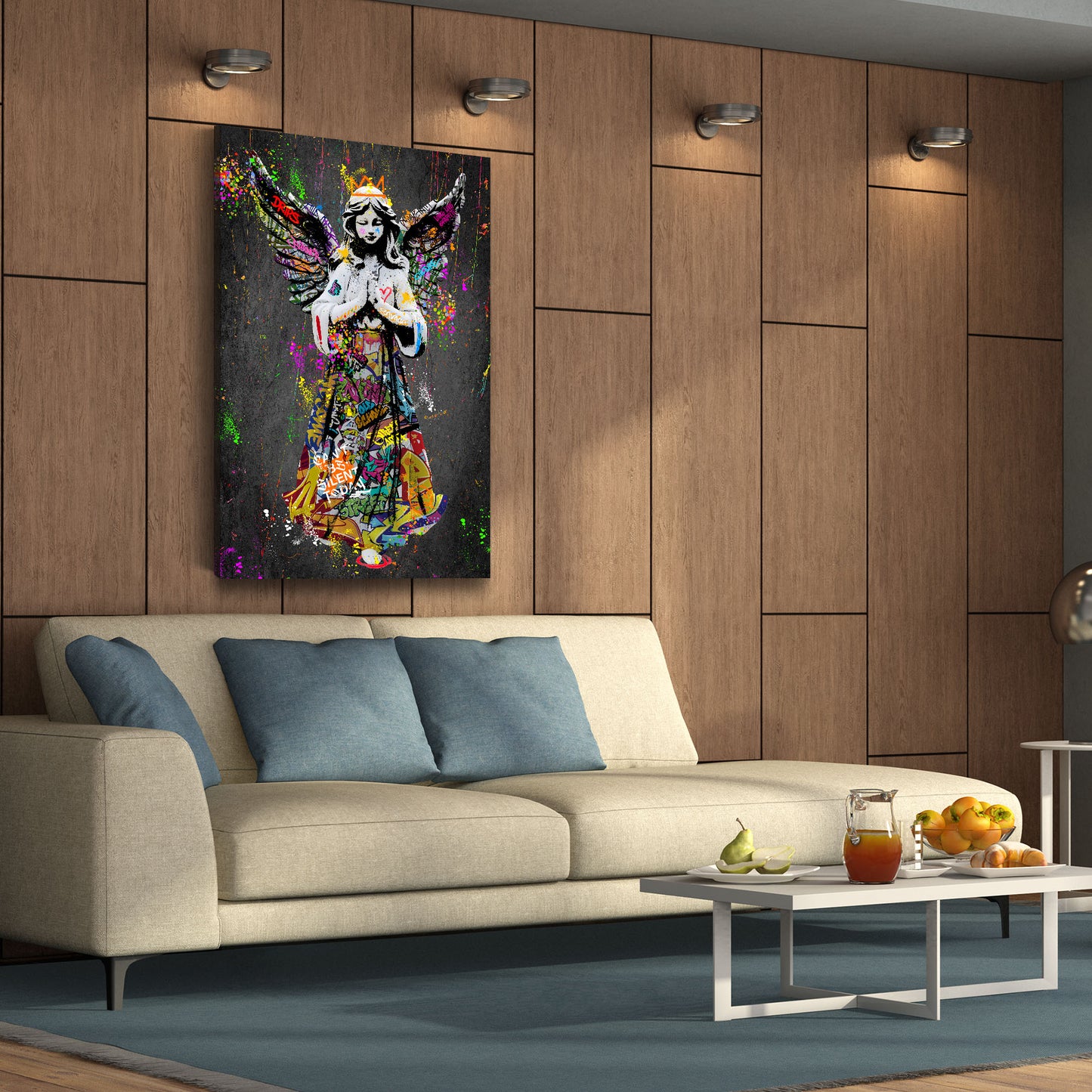 Graffiti Street Art Engel Wandbild Kunstwerk