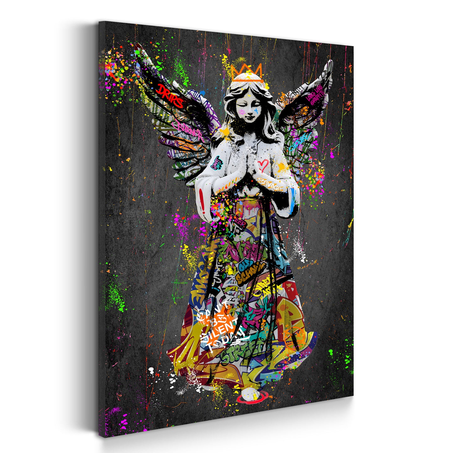 Graffiti Street Art Engel Wandbild Kunstwerk