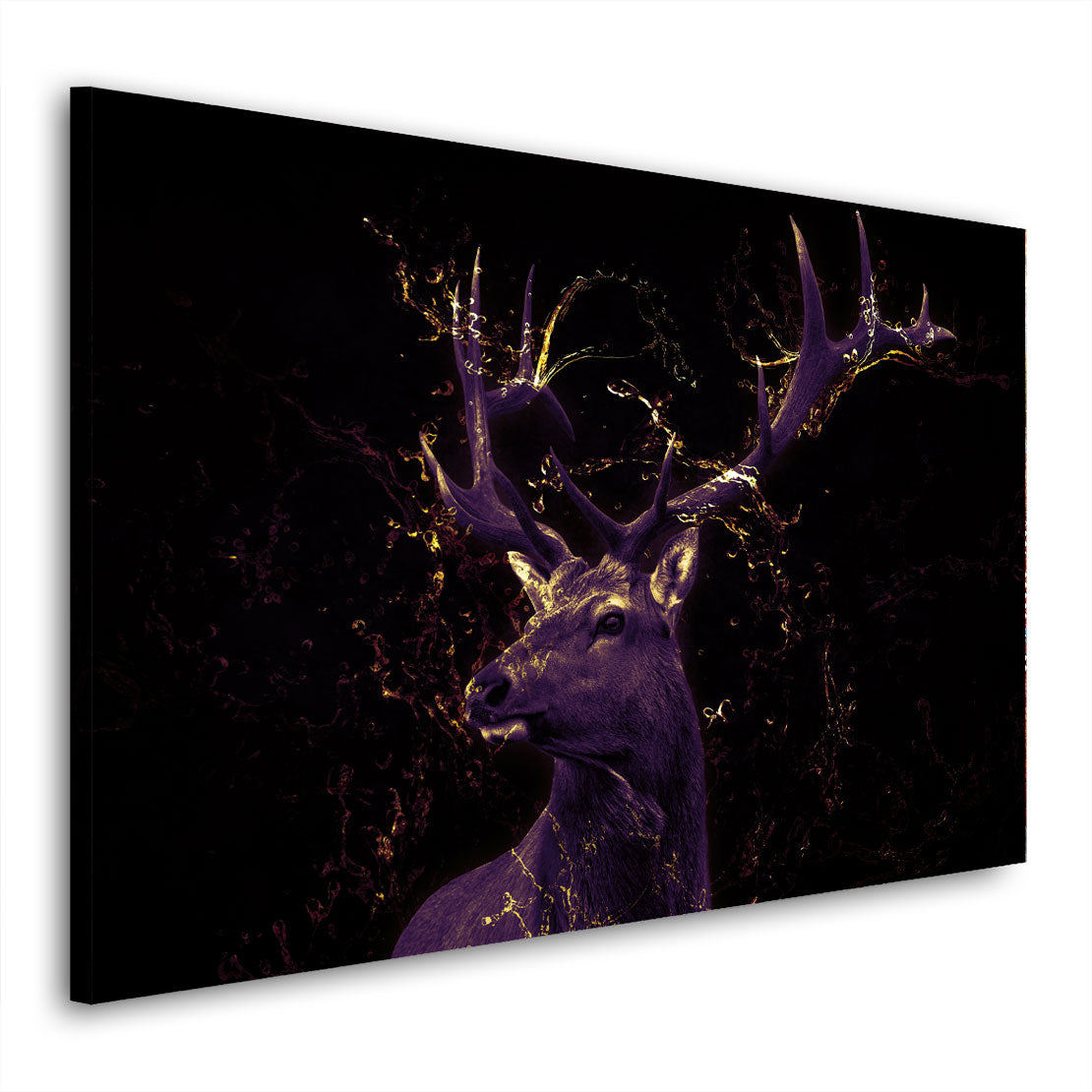 Hirsch Gold Edition Abstrakt Wandbild Kunstwerk