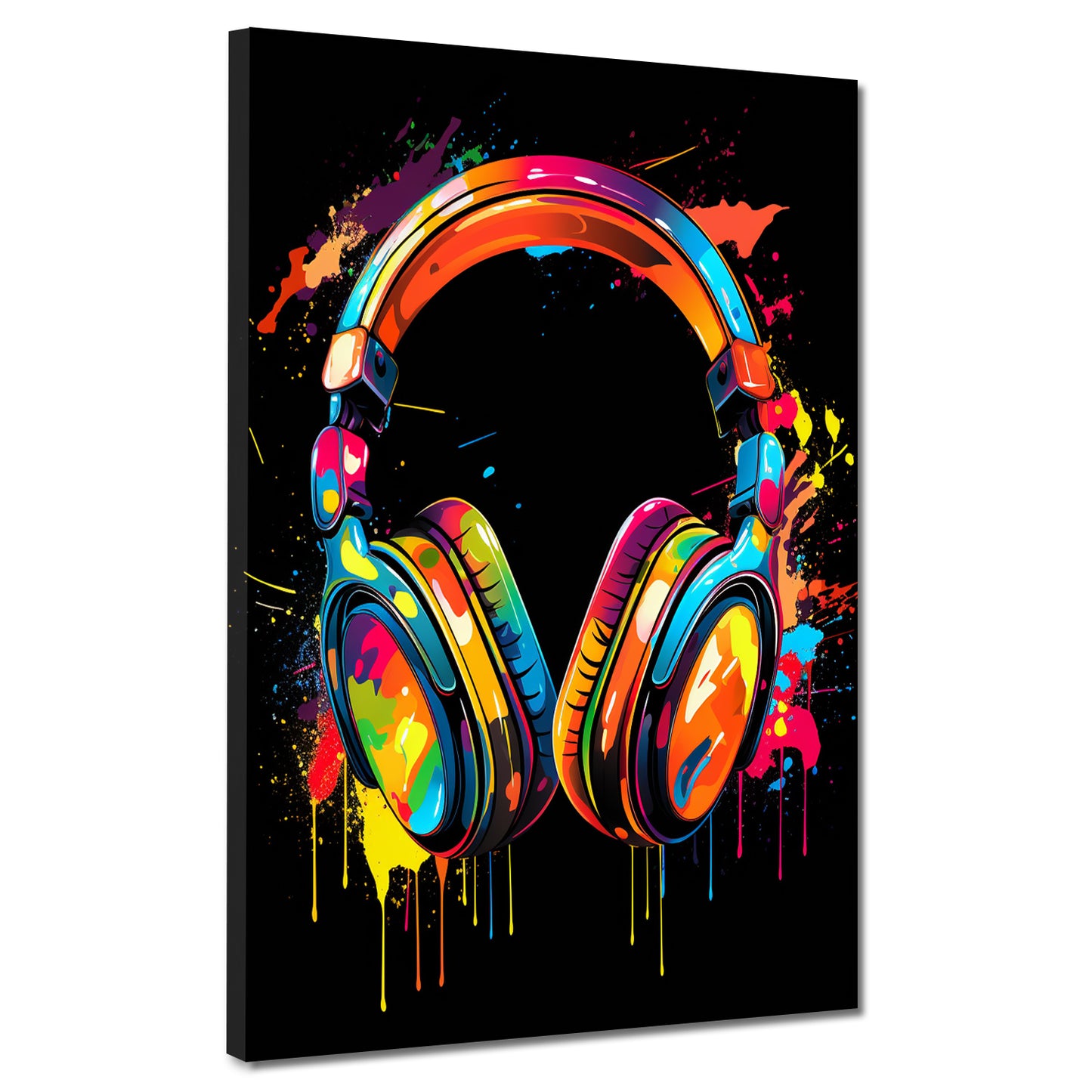 Kopfhörer Pop Art Wandbild Kunstwerk