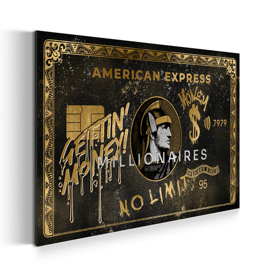 No Limit Geld, Erfolg Motivation Wandbild Kunstwerk