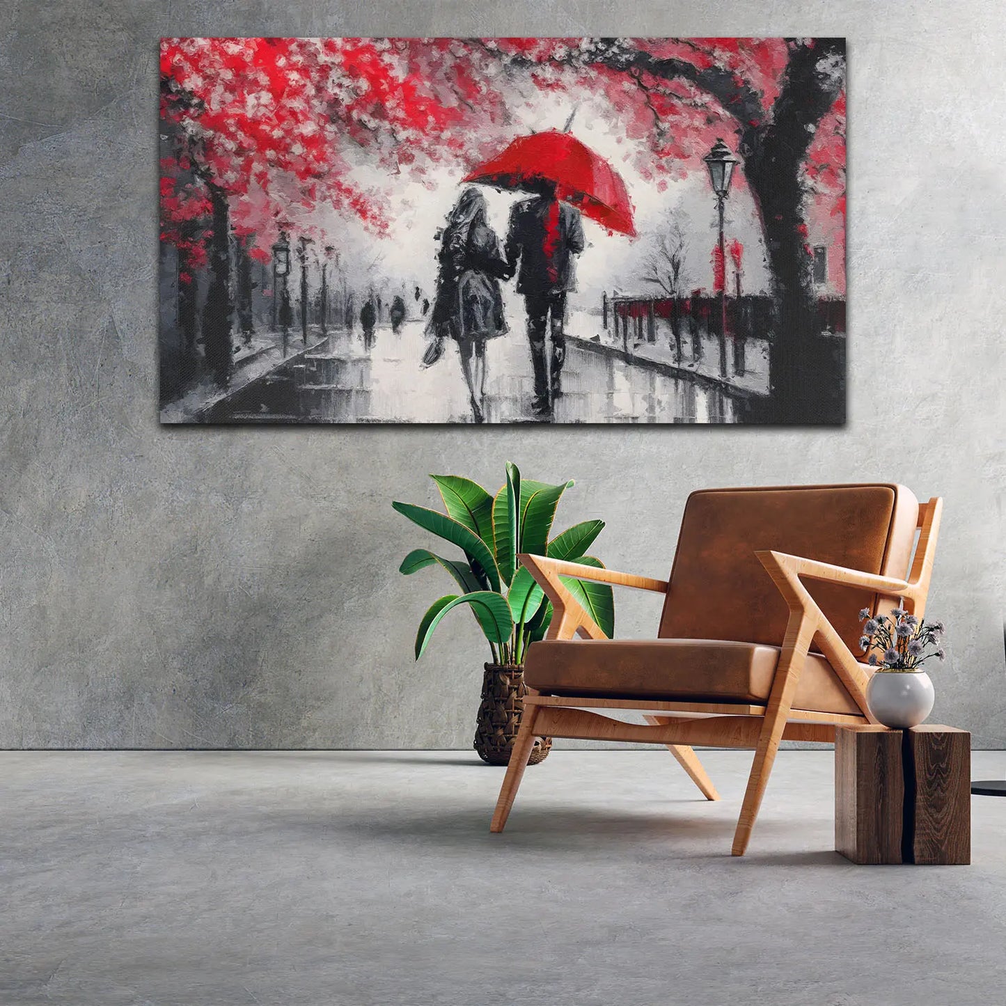 Liebespaar Paint Abstract Style Wandbild Kunstwerk