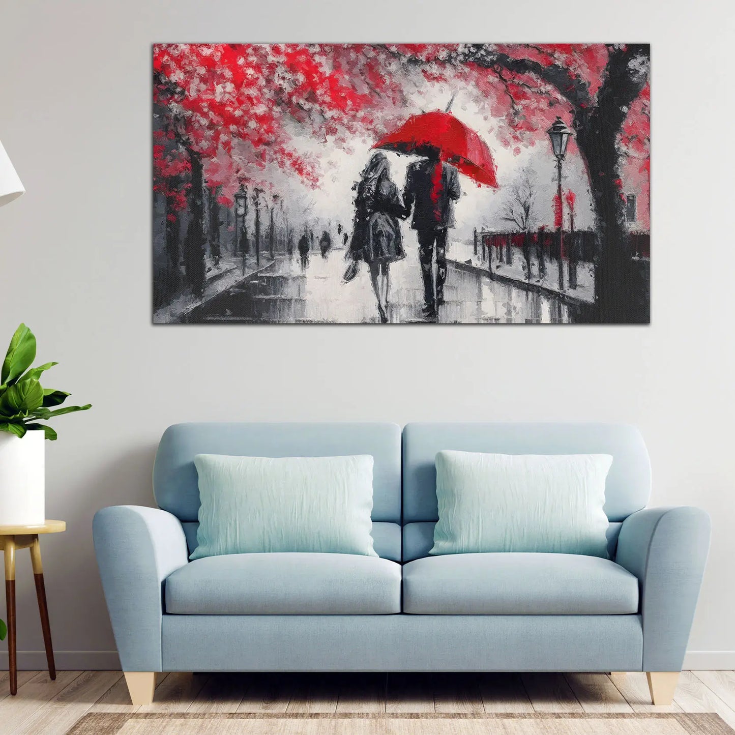 Liebespaar Paint Abstract Style Wandbild Kunstwerk
