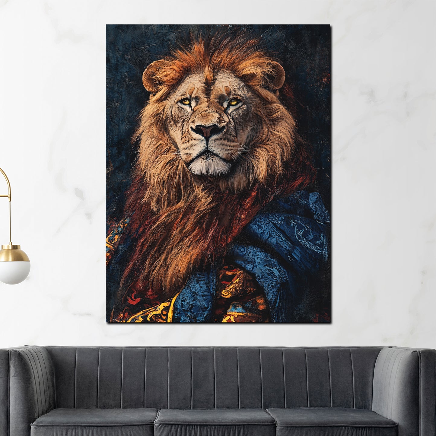 Wandbild Kunstwerk Löwe edel Gewand Anmut Macht Natur modern