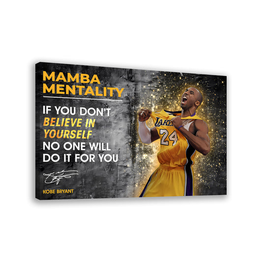 Motivation Basketball Wandbild Kunstwerk Mamba Mentality