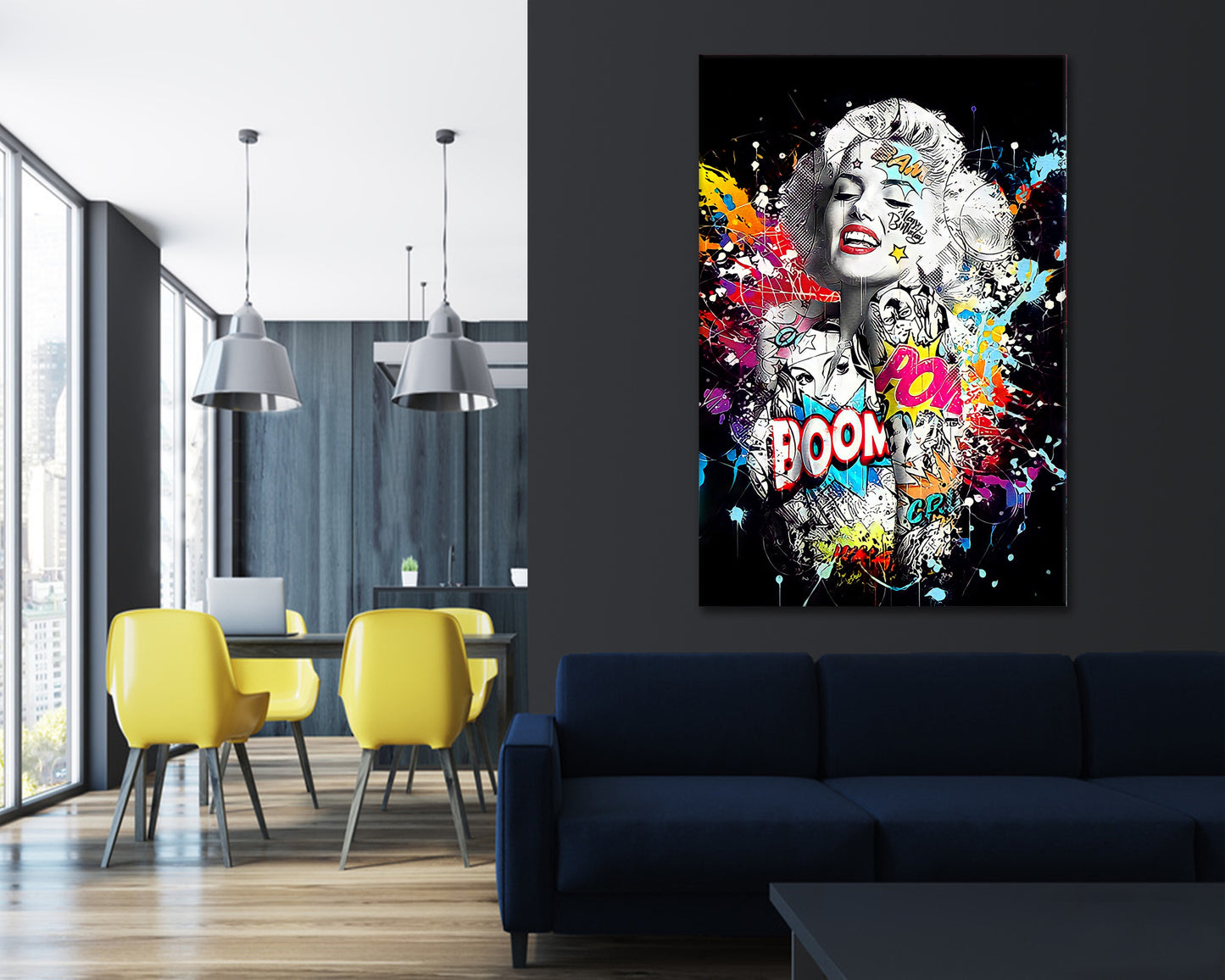 Marilyn Colour Pop Art Wandbild Kunstwerk