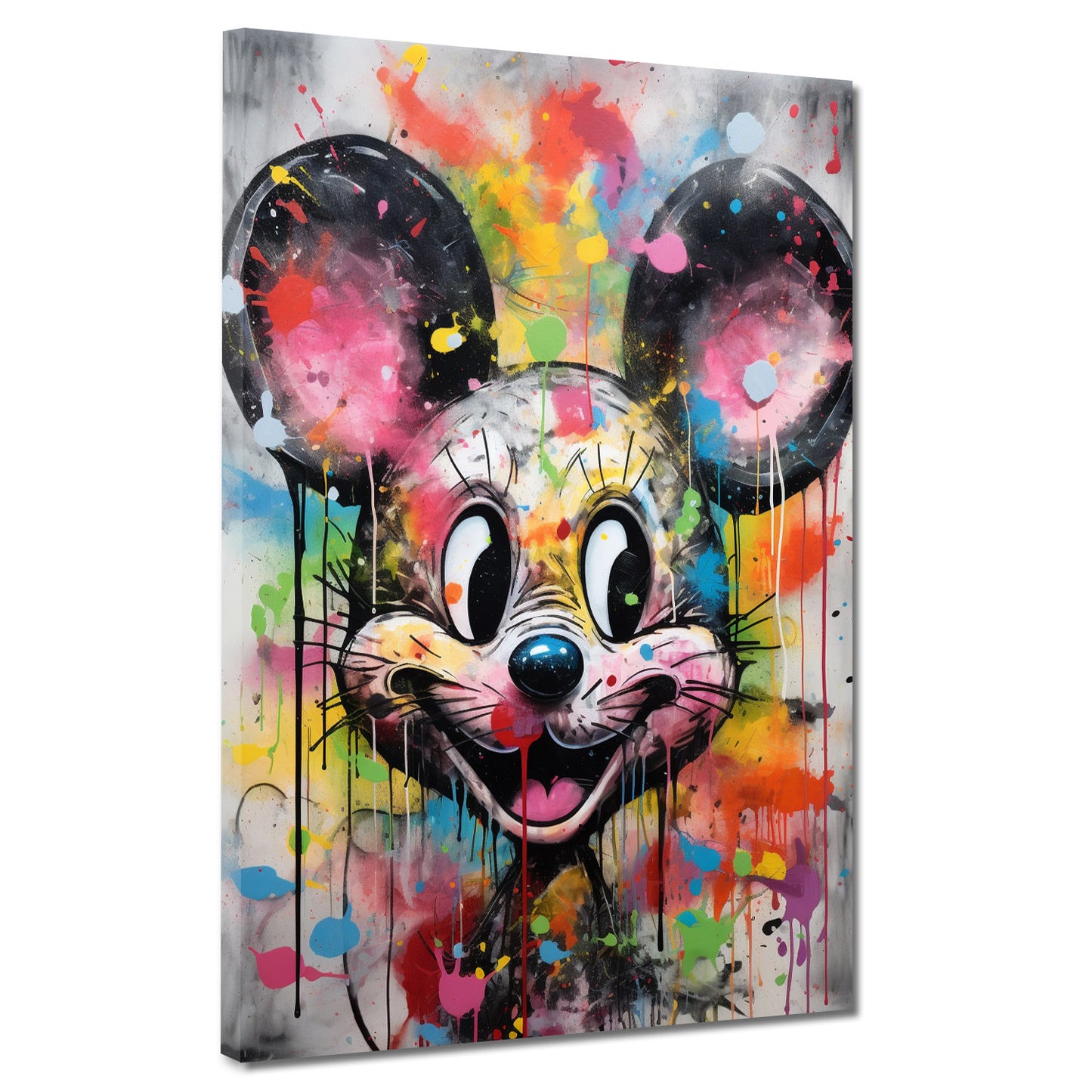 Maus Pop Art Colour Style Wandbild Kunstwerk