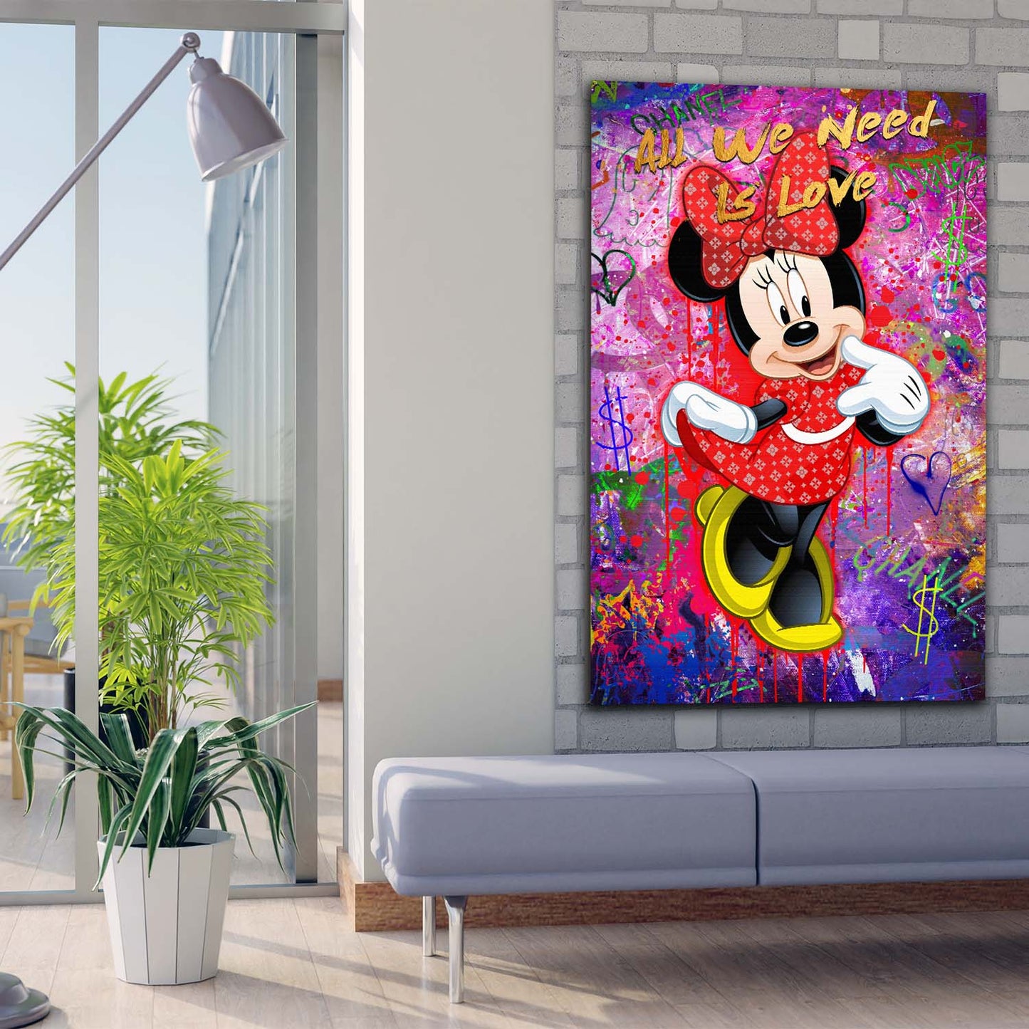 Maus Pop Art Style, Comic Wandbild Kunstwerk
