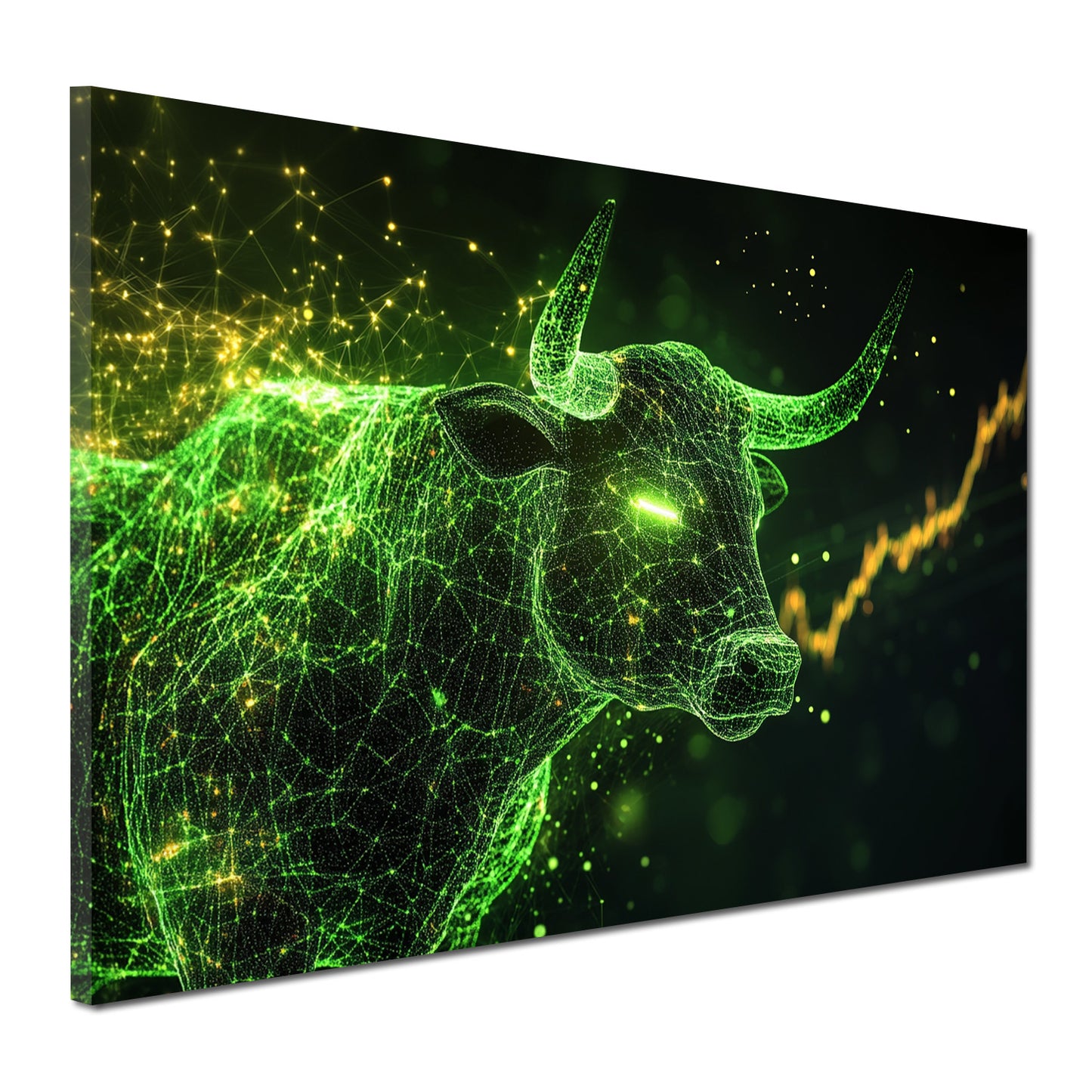 Börse Bulle Geld und Erfolg Motivation Wandbild Kunstwerk