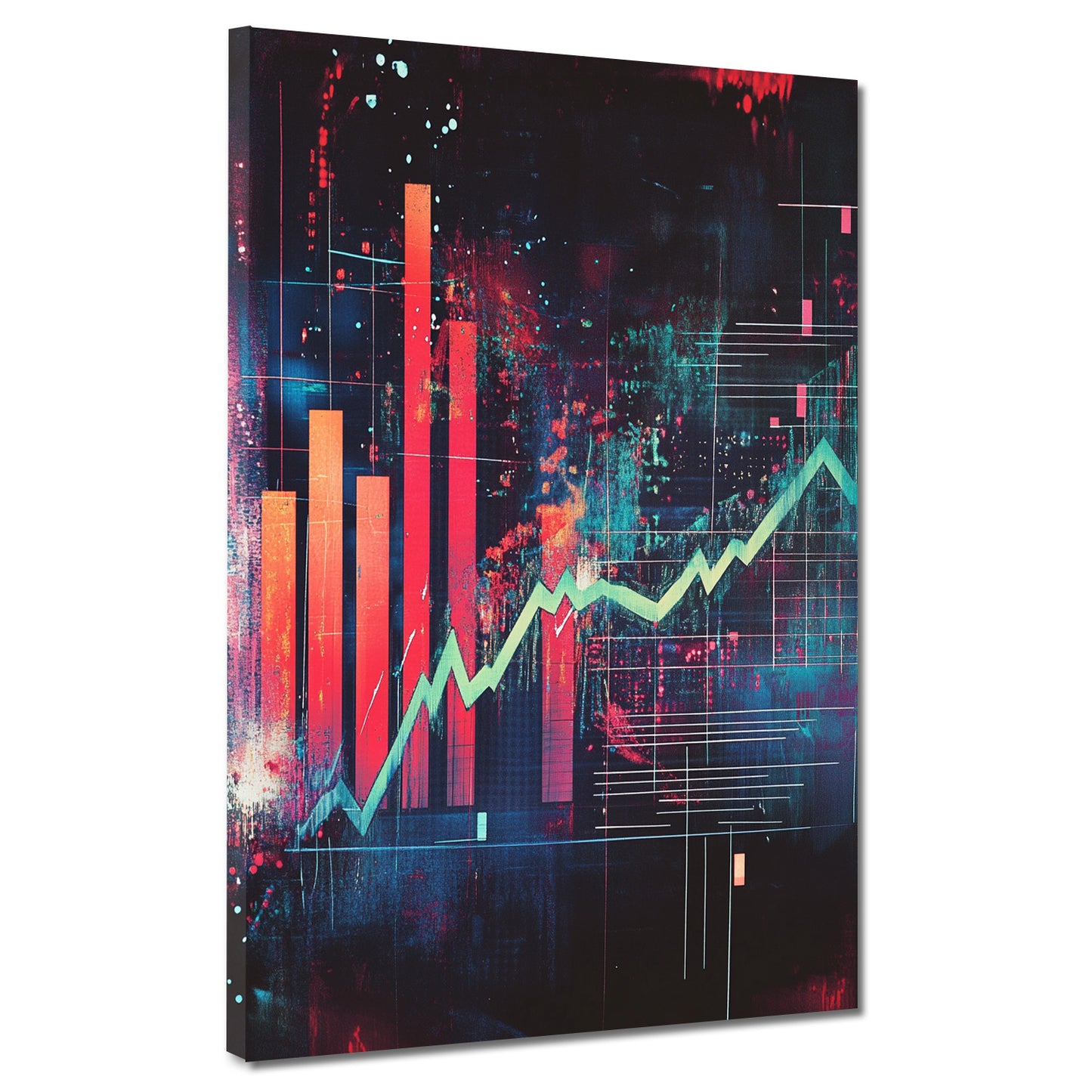 Motivation Finanzen Börsenkurse modern Wandbild Kunstwerk