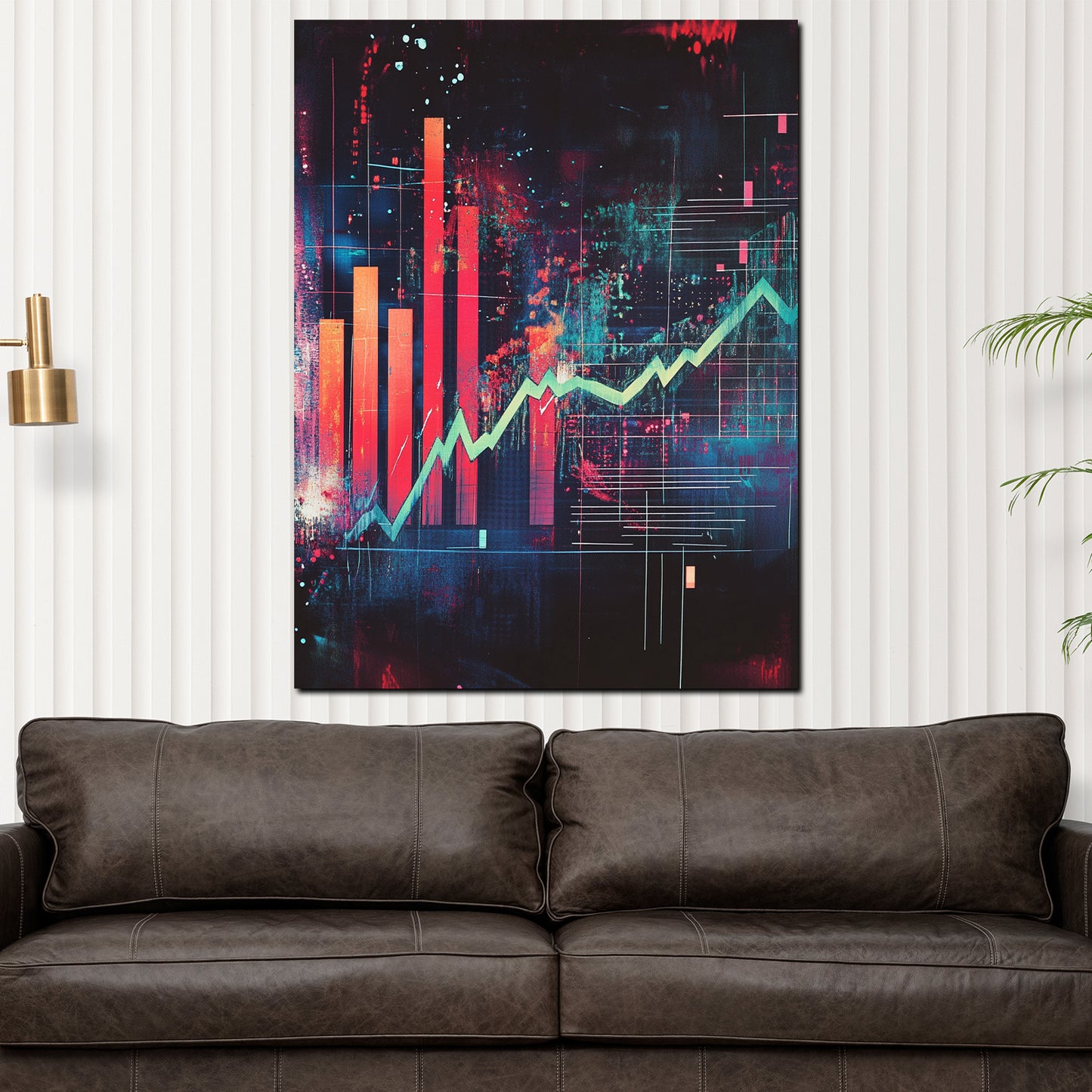 Motivation Finanzen Börsenkurse modern Wandbild Kunstwerk