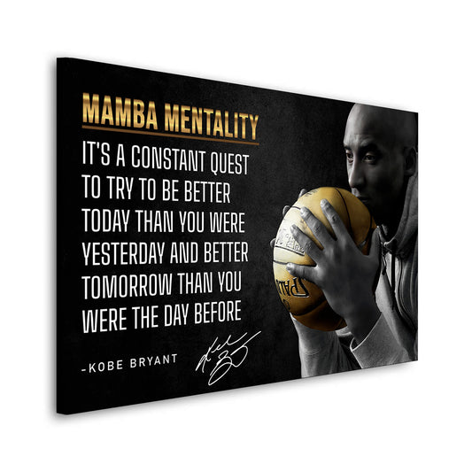 Motivation Mamba Mentalität Wandbild Kunstwerk