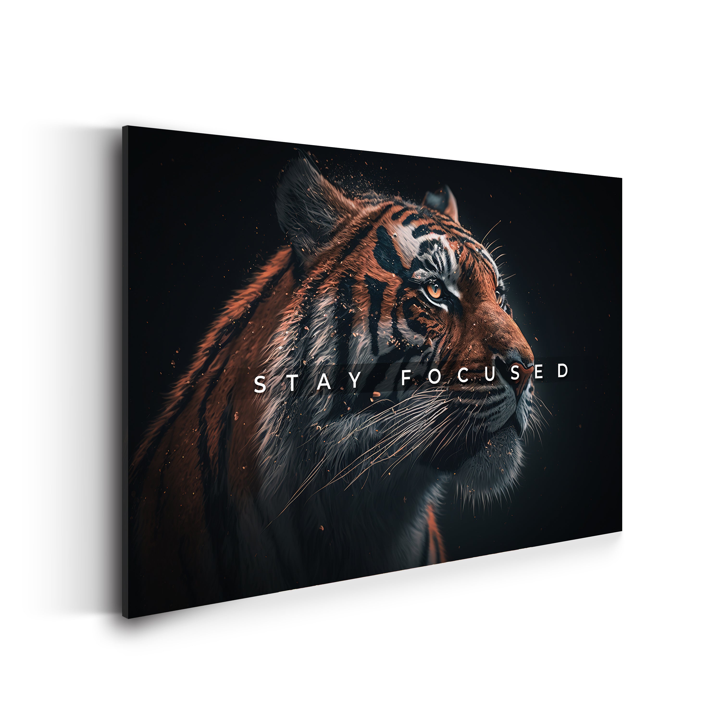 Motivation Tiger Fokus Wandbild [Gratis-Versand] – BilderTrends24