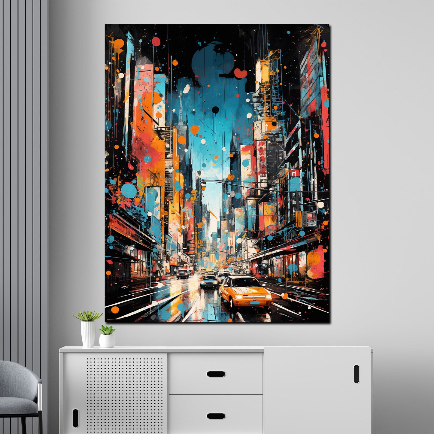 New York City Painting Style Wandbild Kunstwerk