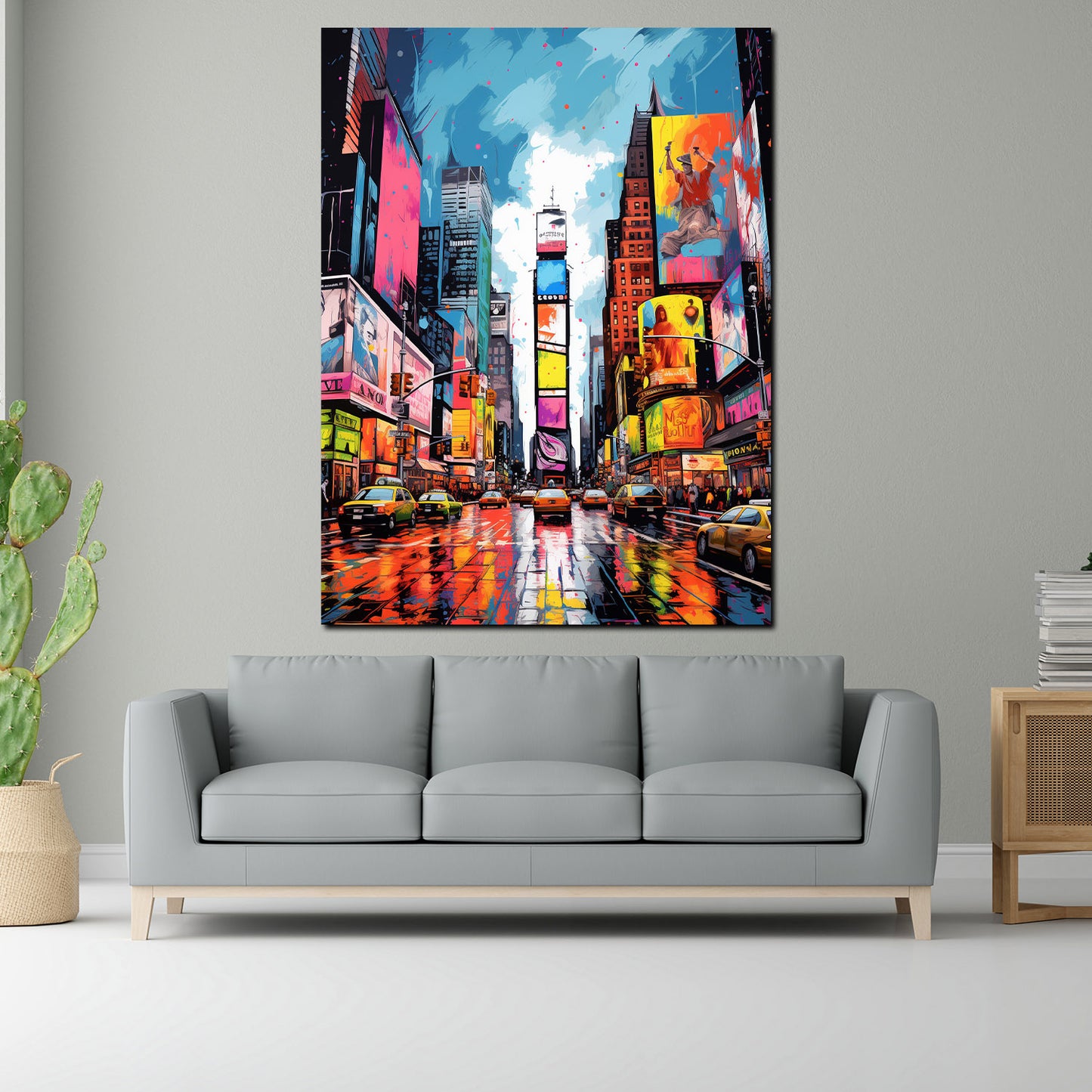 New York USA Blue Sky Wandbild Kunstwerk