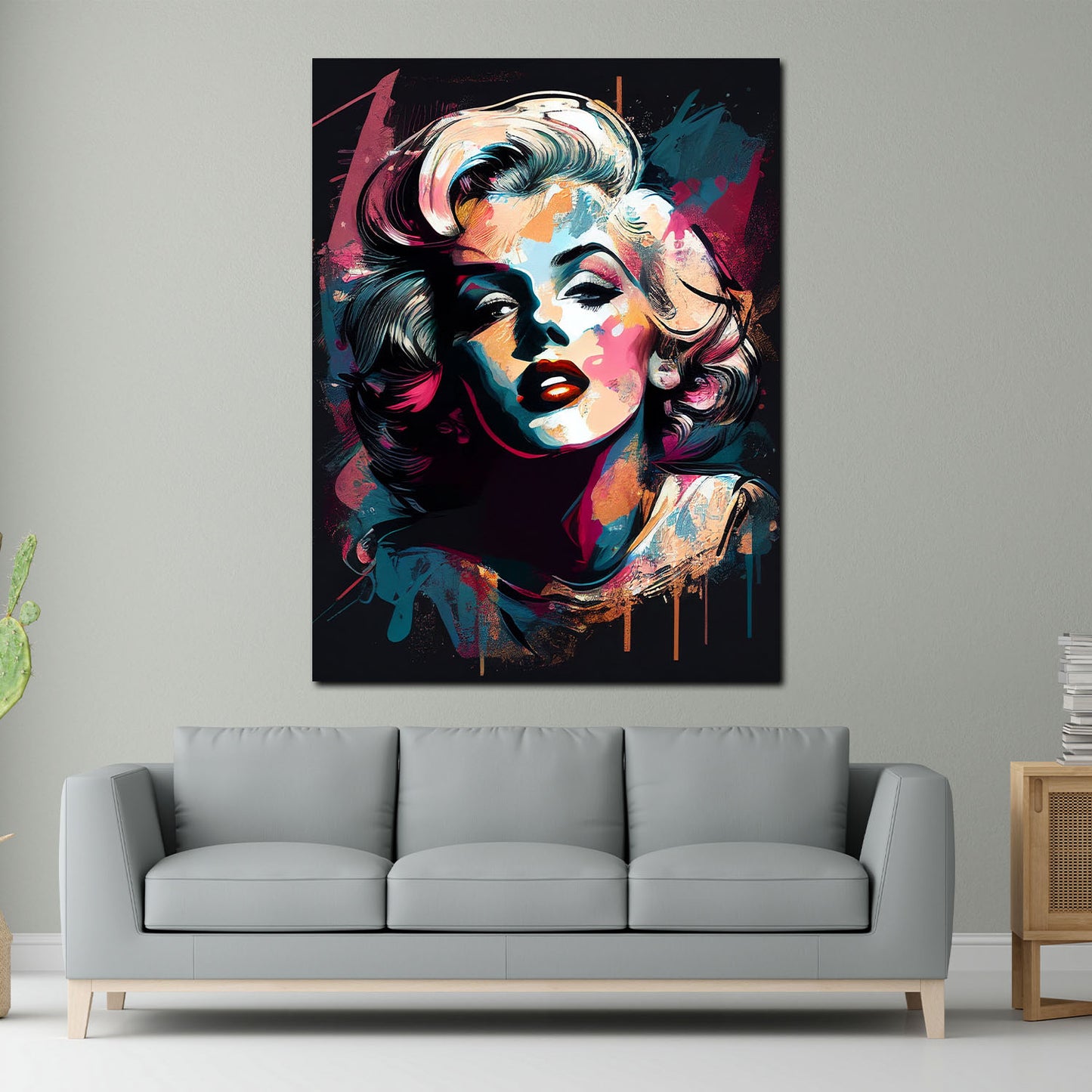 Wandbild Kunstwerk Pop Art Colour Beautiful Marilyn Monroe
