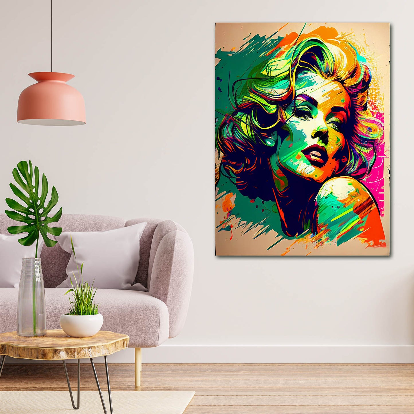 Wandbild Kunstwerk Pop Art Colour Marilyn Monroe