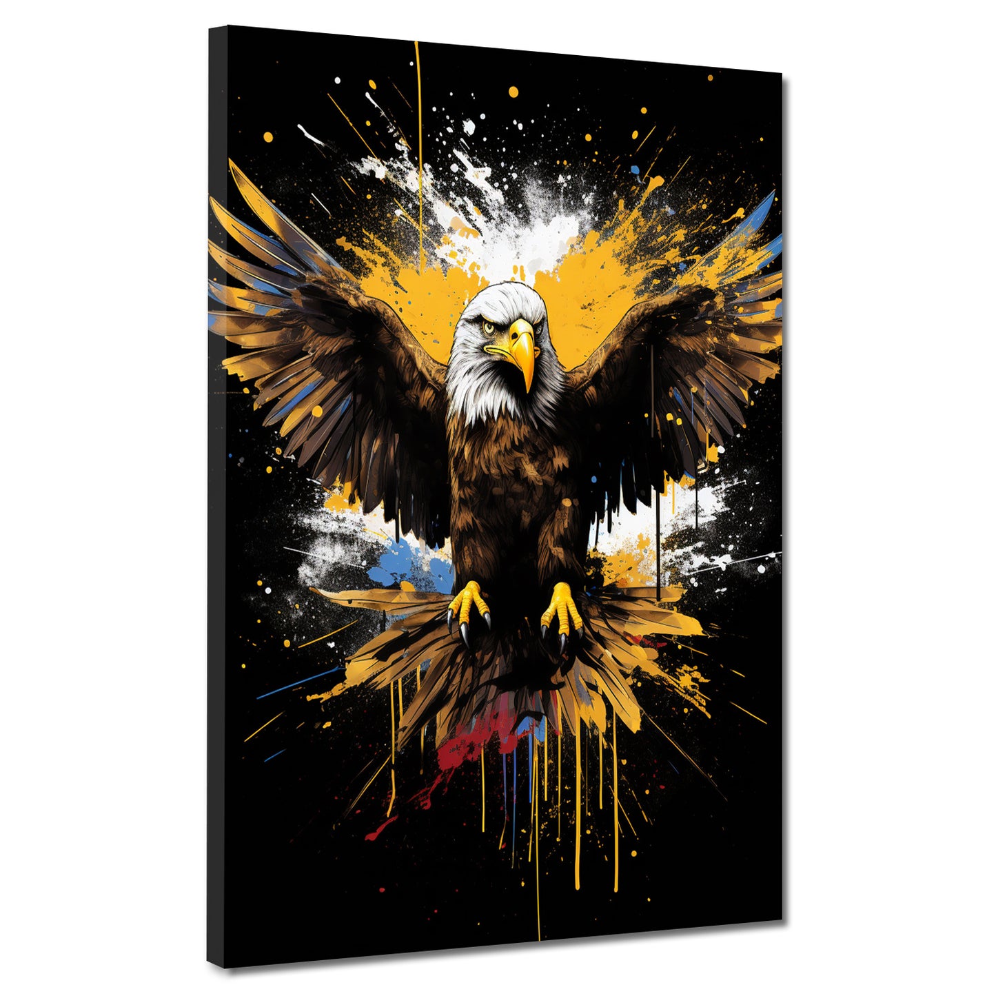 Pop Art Adler mit ausgebreiteten Flügeln Wandbild Kunstwerk