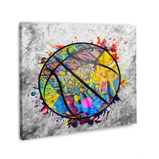 Pop Art Basketball Graffiti Style Wandbild Kunstwerk