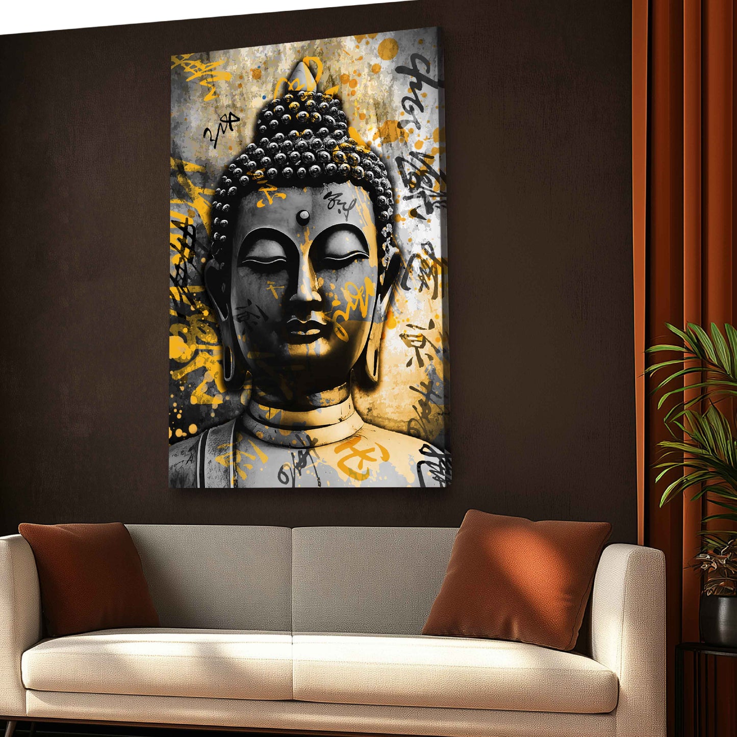 Pop Art Buddha Harmonie Spiritualität modern Wandbild Kunstwerk