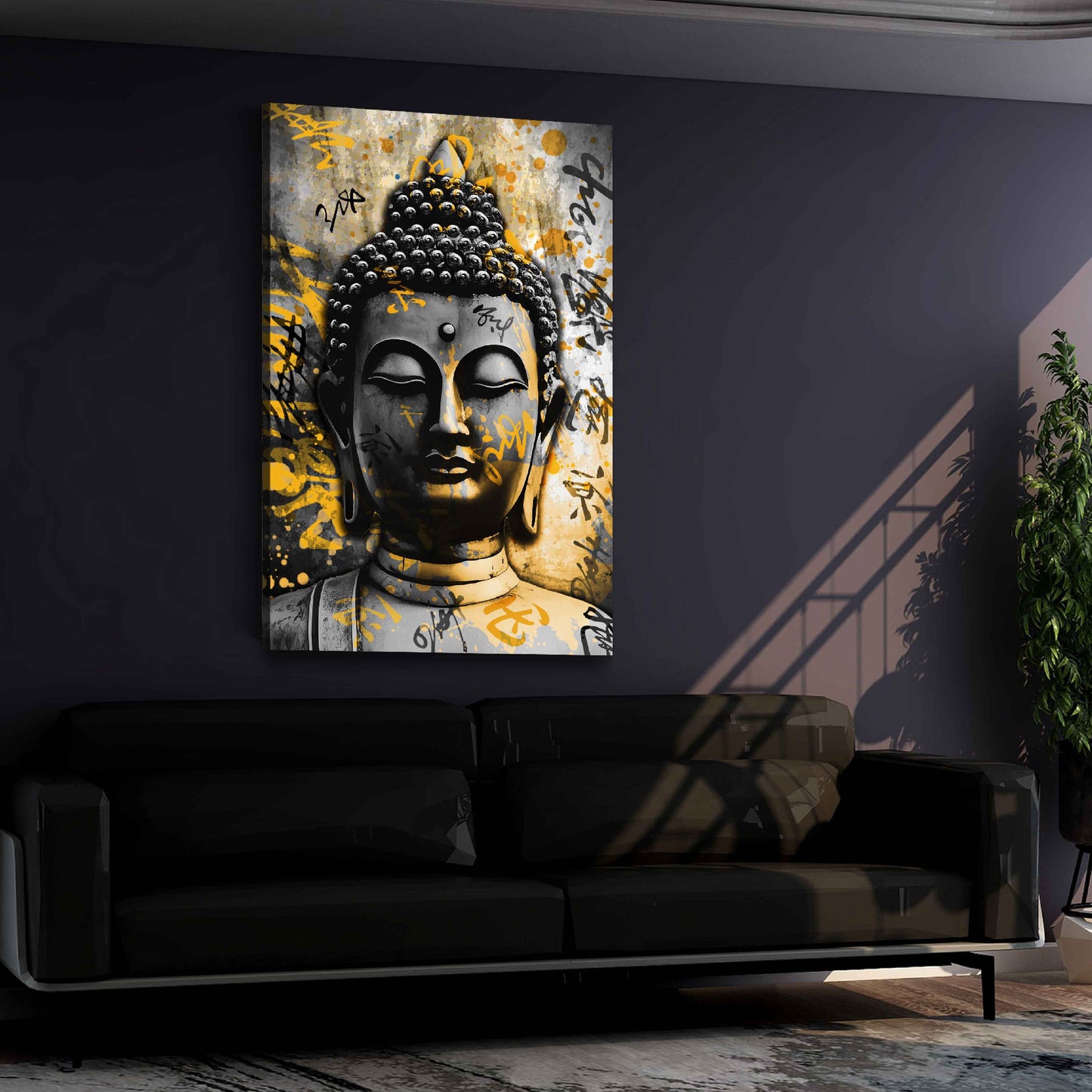 Pop Art Buddha Harmonie Spiritualität modern Wandbild Kunstwerk