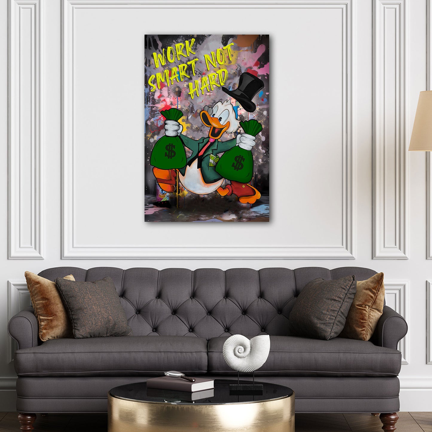 Pop Art Duck Zitat Motivation Erfolg Street Art Wandbild Kunstwerk