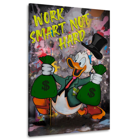 Pop Art Duck Zitat Motivation Erfolg Street Art Wandbild Kunstwerk