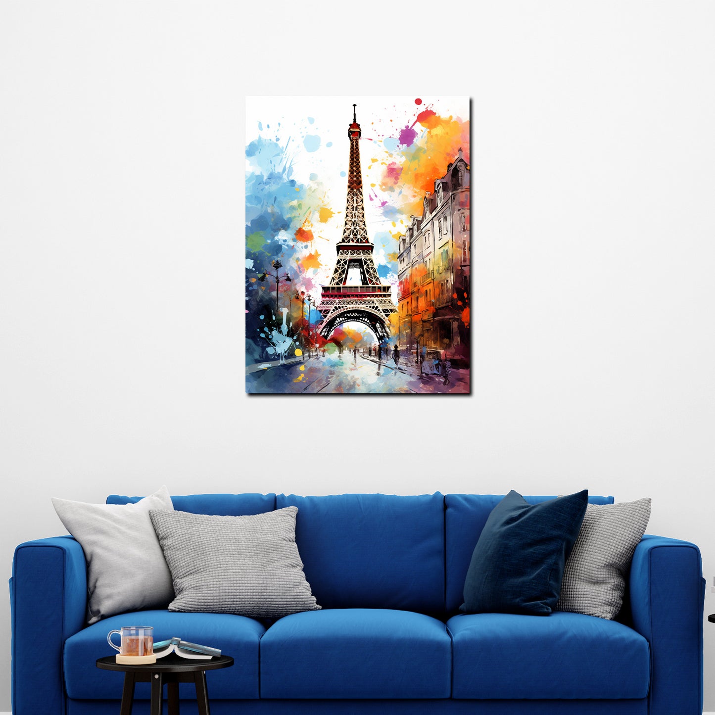 Pop Art Eiffelturm Paris Abstract Splash Wandbild Kunstwerk