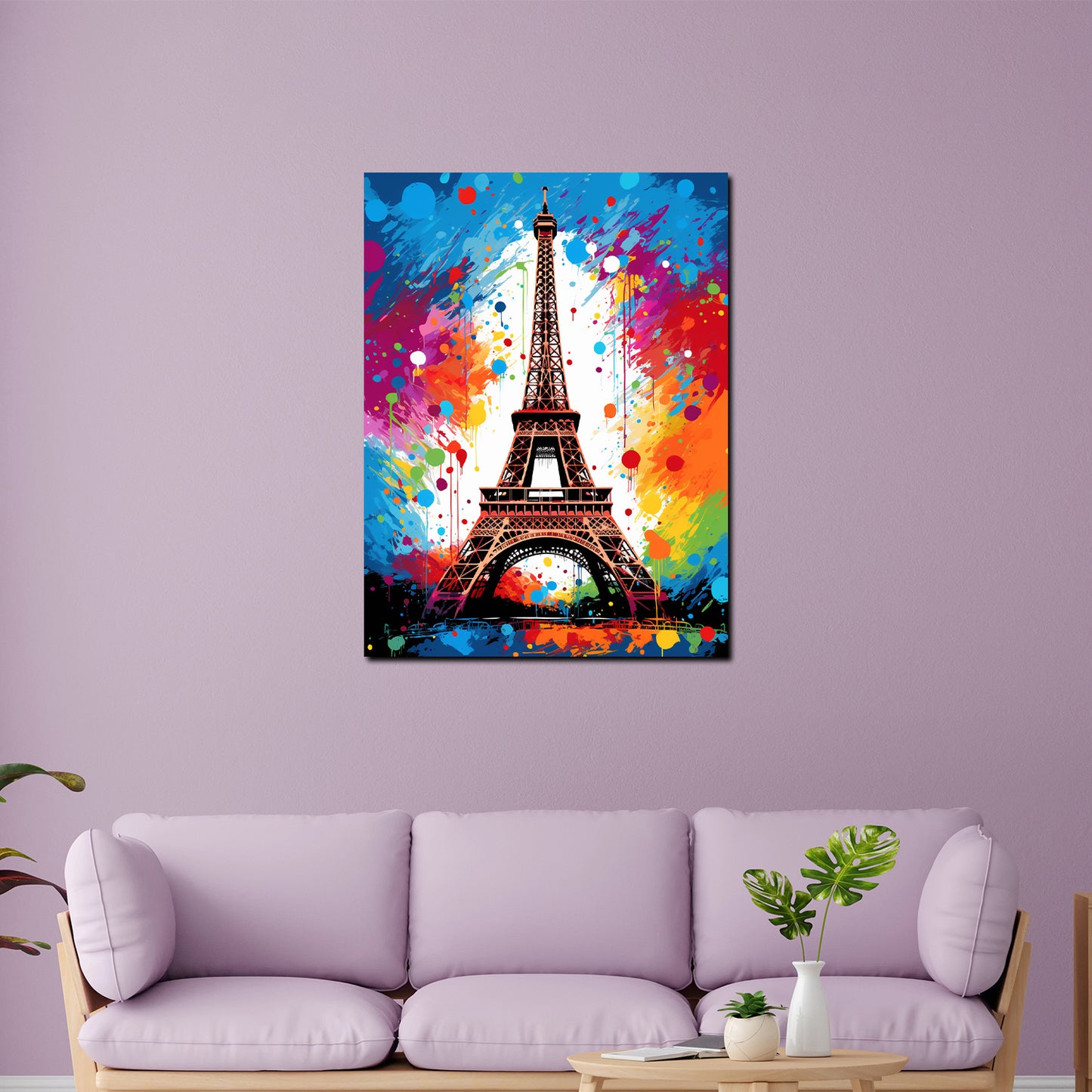 Pop Art Eiffelturm Paris Wandbild Kunstwerk