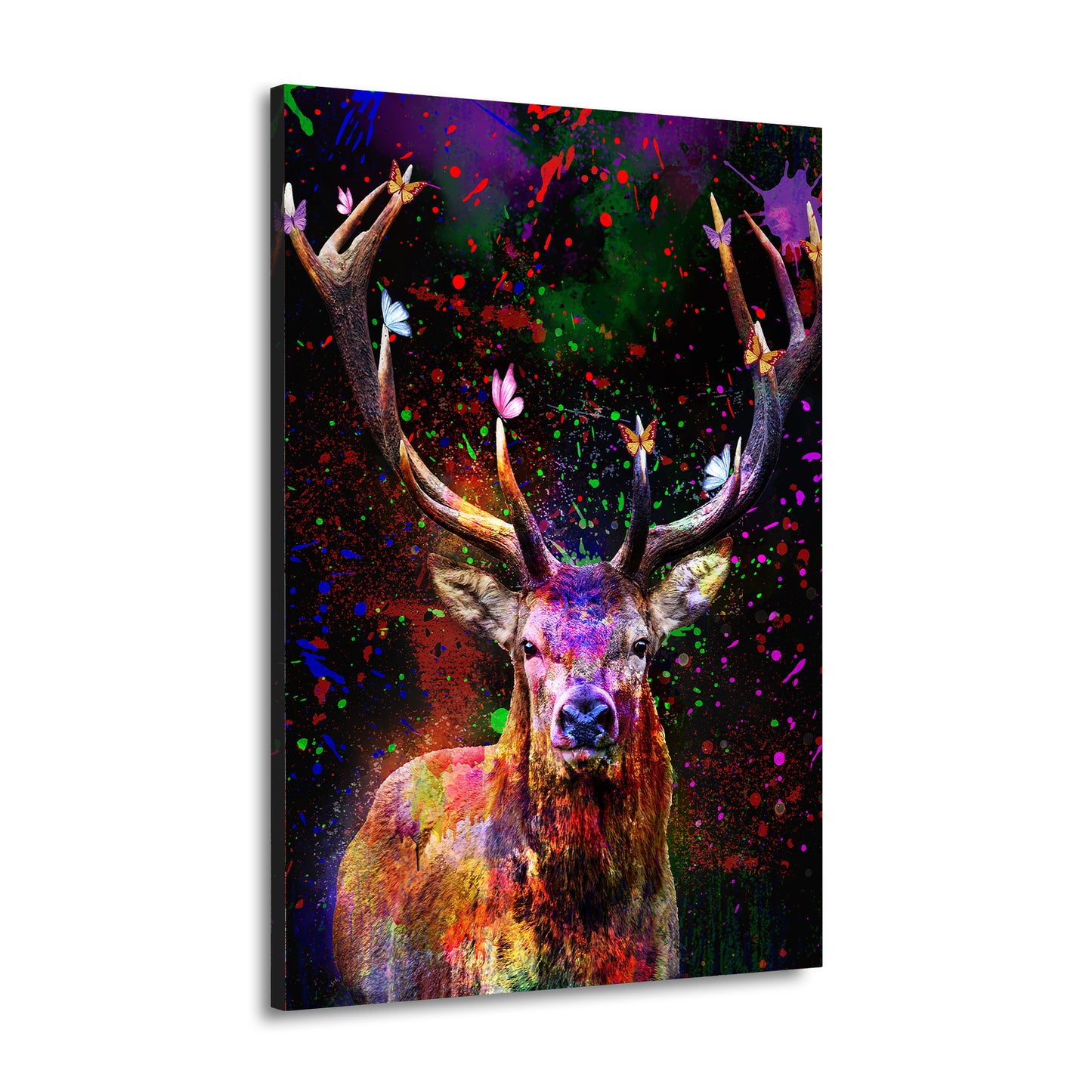 Colour Pop Art Hirsch Wandbild Kunstwerk